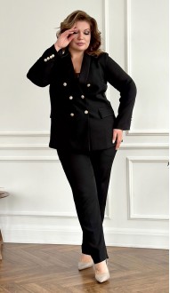 Анлин брючный костюм черный в наличии
