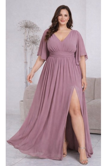 Лаурель платье в пол фрезовое в наличии