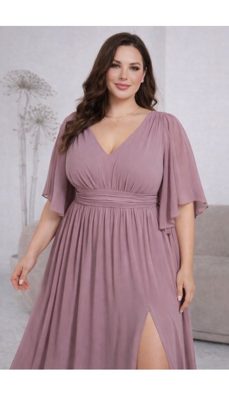 Лаурель платье в пол фрезовое в наличии