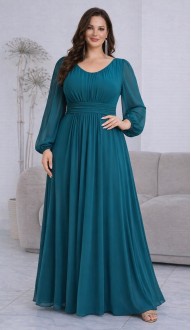 Фелиция платье в пол морская волна