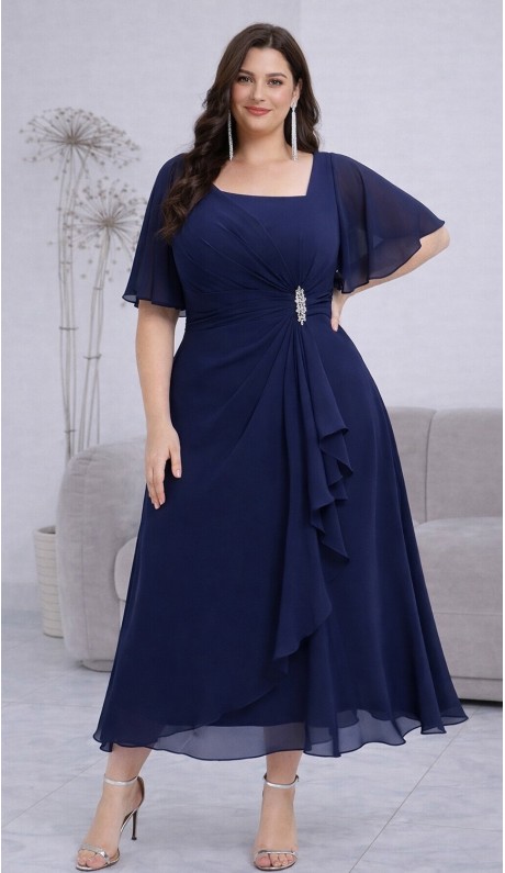 Лиззи платье темно-синее