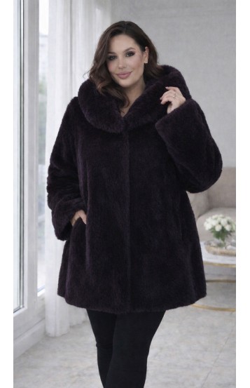 Гейла шуба баклажановая