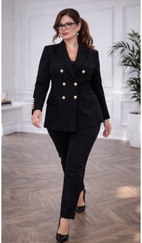 Анлин брючный костюм черный в наличии