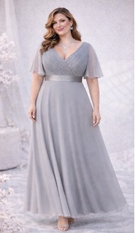 Лореса платье в пол серое