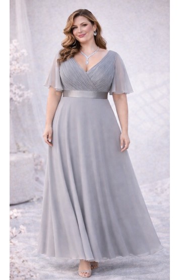 Лореса платье в пол серое