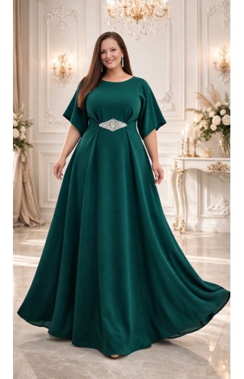 Элария платье в пол изумрудное