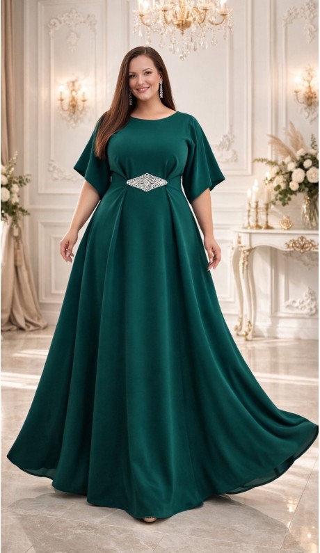 Элария платье в пол изумрудное в наличии