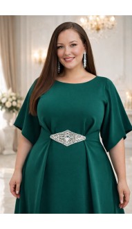 Элария платье в пол изумрудное