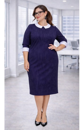 Афела платье темно-синее в полоску