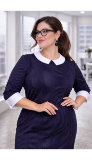 Афела платье темно-синее в полоску