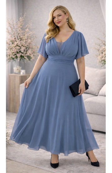 Астория платье в пол индиго