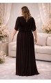 Трина 02 платье в пол шоколадное
