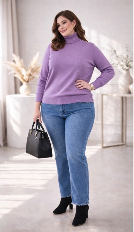 Лаерта водолазка сиреневая