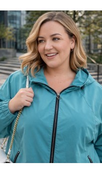 Грета ветровка бирюзовая