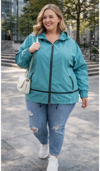 Грета ветровка бирюзовая