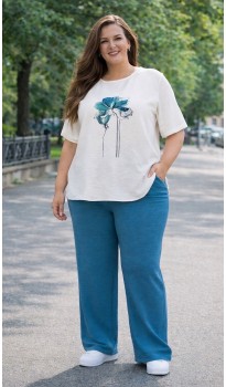 Налия брючный костюм зеленый