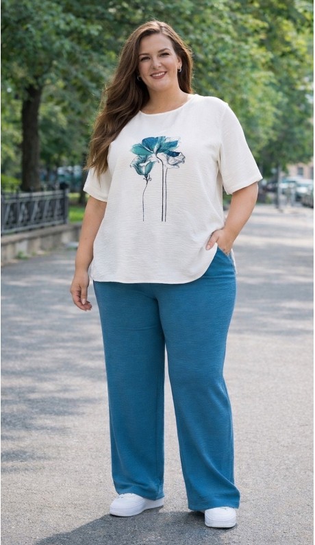 Налия брючный костюм зеленый