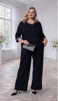 Тиона брючный костюм черный