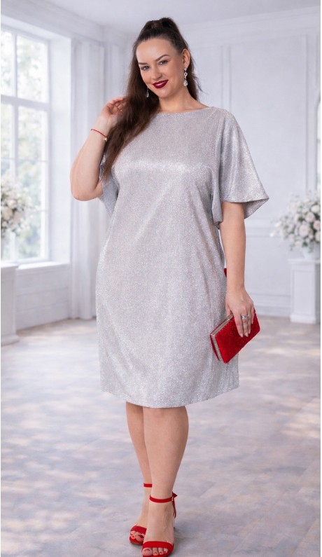 Влада платье серебристое