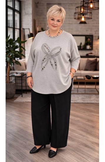 Далиа кофта серая