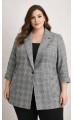 Ивнес жакет серый в клетку