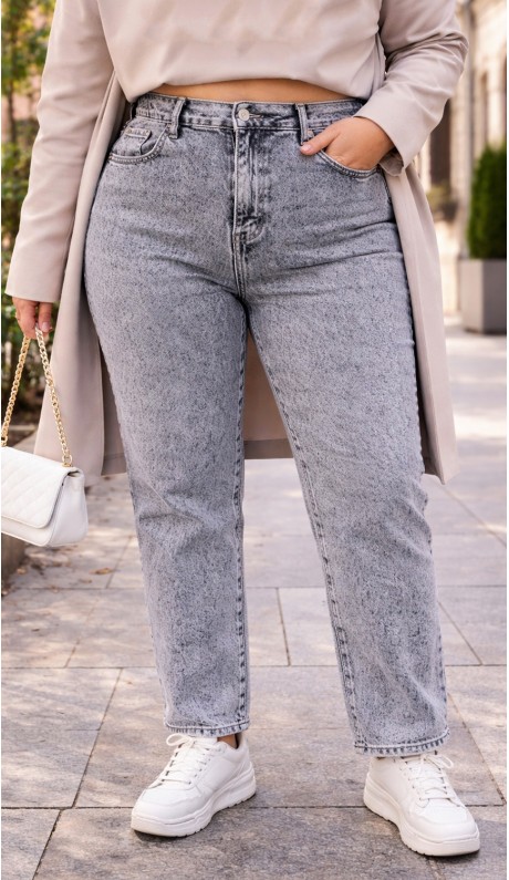 Нойли джинсы серые