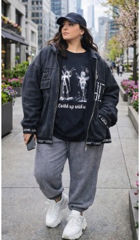 Ирри джинсовая куртка черная