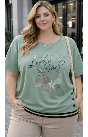 Лесли футболка мятная