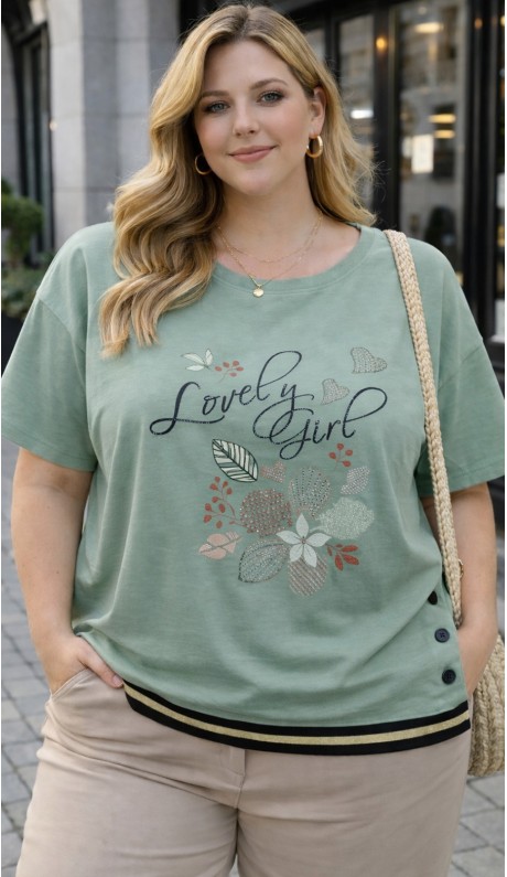 Лесли футболка мятная