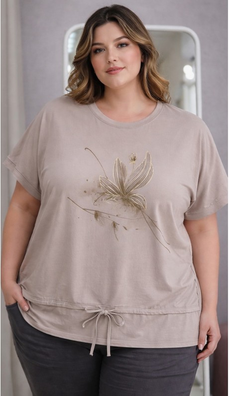 Дайли футболка бежевая