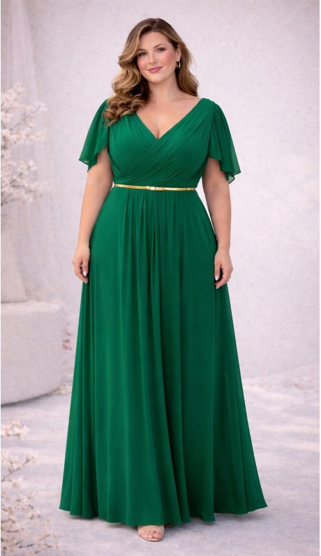 Трина платье в пол светлый изумруд в наличии
