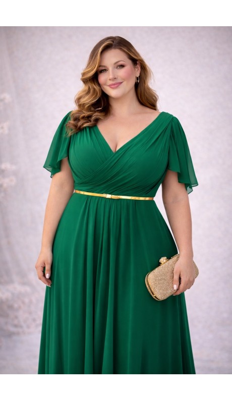 Трина платье в пол светлый изумруд в наличии