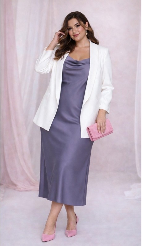 Марина платье-комбинация серое