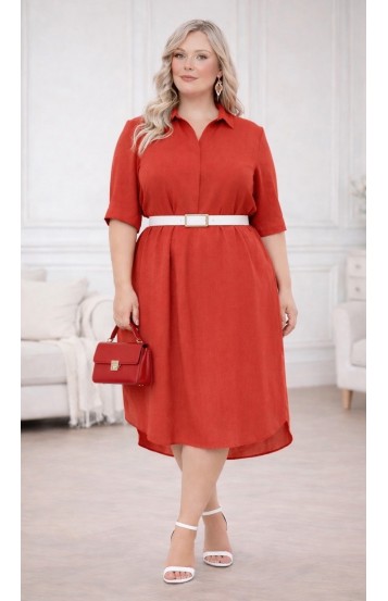 Кэрил платье терракотовое