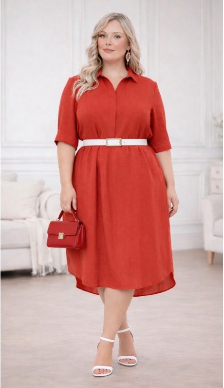 Кэрил платье терракотовое в наличии