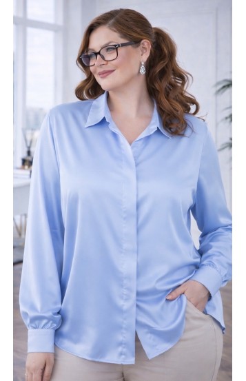 Бекка блузка голубая