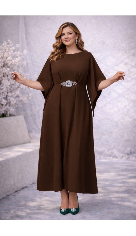 Элария midi платье шоколадное в наличии