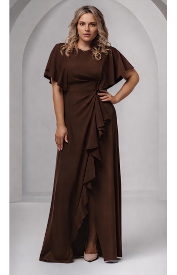 Роше платье в пол шоколадное в наличии