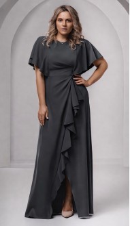 Роше платье в пол графит