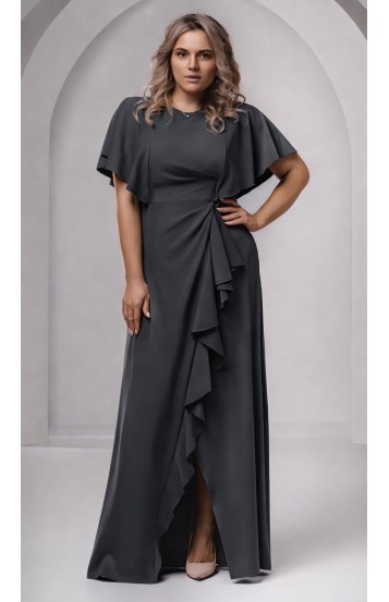 Роше платье в пол графит в наличии