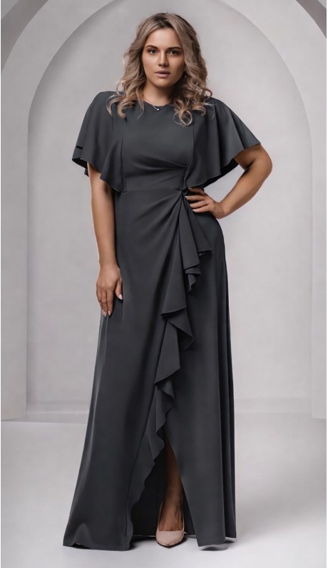 Роше платье в пол графит в наличии