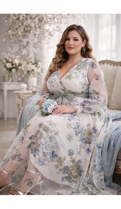 Аделина платье белое с ментолом