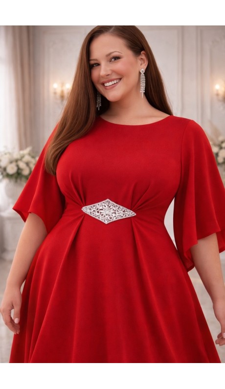 Элария платье в пол красное