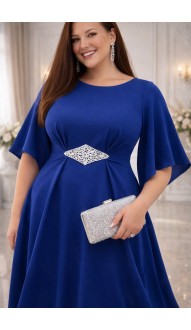 Элария платье в пол электрик