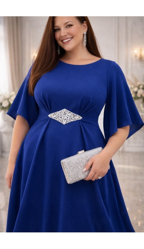 Элария платье в пол электрик