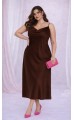 Марина платье-комбинация шоколадное