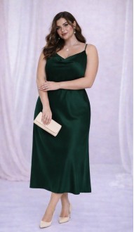 Марина платье-комбинация изумрудное