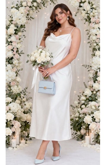 Марина платье-комбинация белое