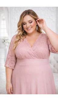 Джила платье в пол пудра