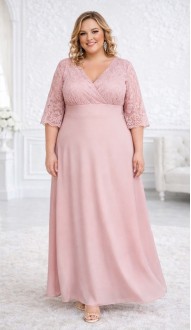 Джила платье в пол пудра